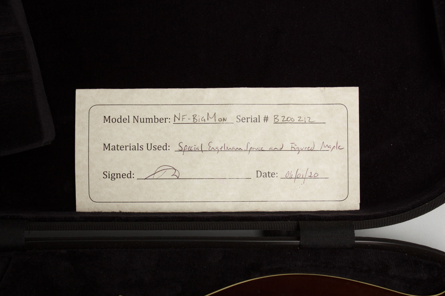 Northfield NF- Big Mon Carved Top Mandolin (2020)