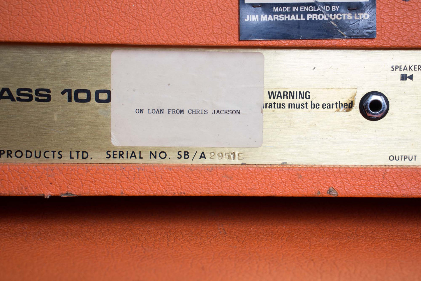 Marshall JMP Model 1992 Super Bass 100 Tube Half Stack Amplifier (1973)