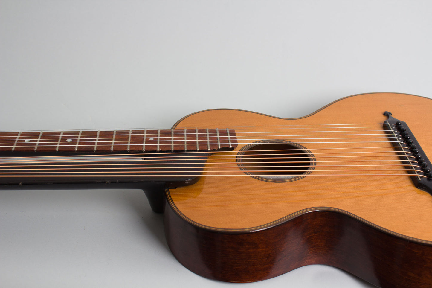 unlabelled 13 Course Schrammel Contra Harp Guitar (1950s)