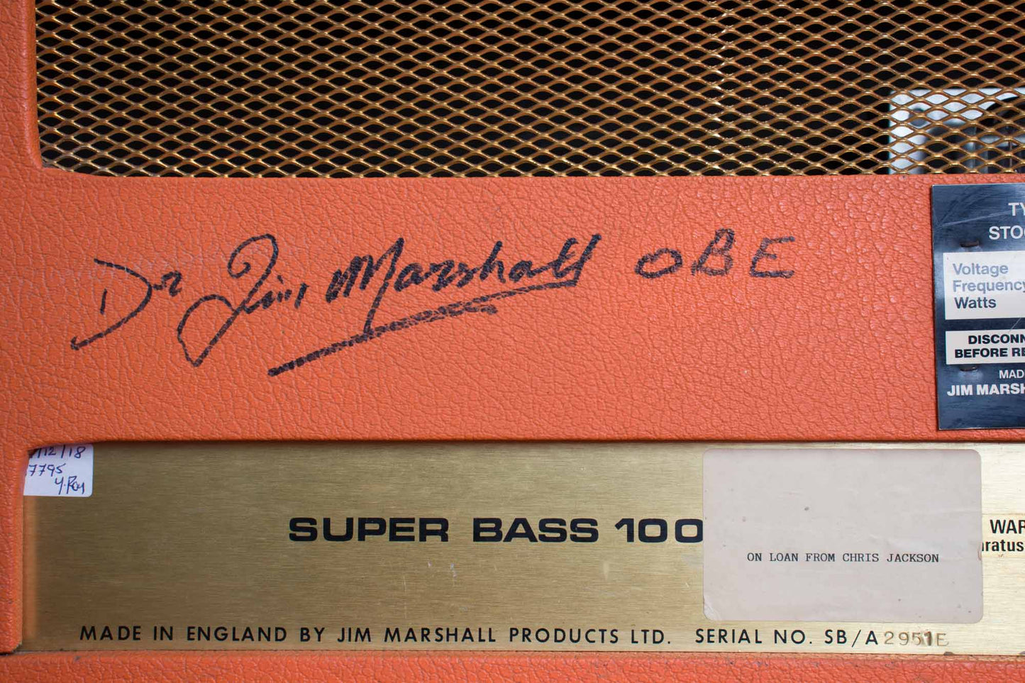 Marshall JMP Model 1992 Super Bass 100 Tube Half Stack Amplifier (1973)
