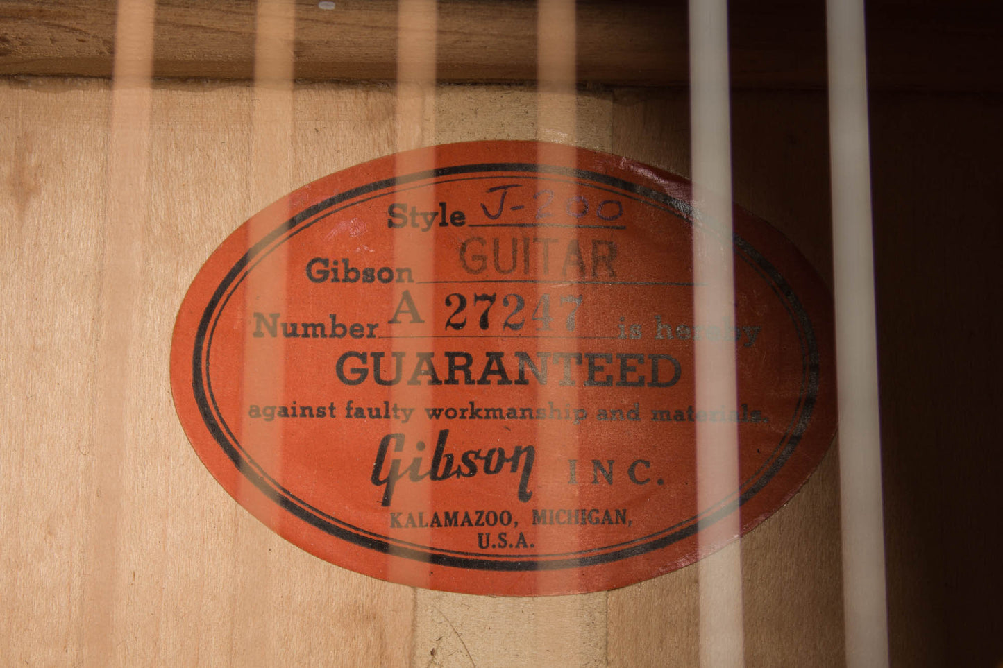 Gibson J-200N Flat Top Acoustic Guitar (1958)