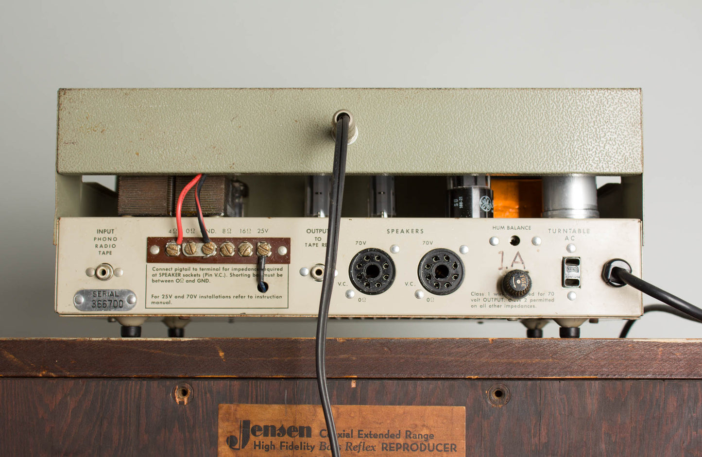 Newcomb Pathfinder Model E-20 w/ Jensen Imperial Reproducer CA-12 Speaker Owned and Used by Tom Verlaine Head and Cabinet Amplifier (1940s/1965)