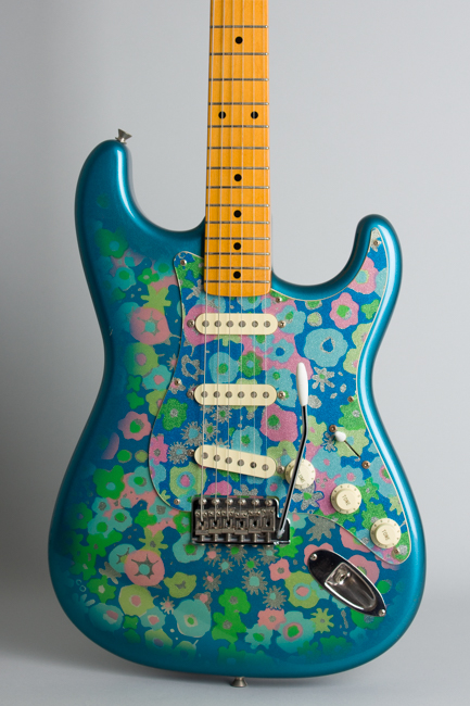 Fender  Blue Floral Stratocaster Solid Body Electric Guitar  (2002)