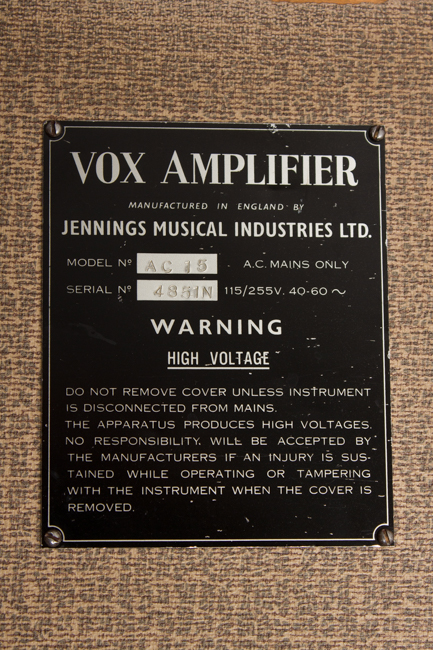 Vox  AC-15 Tube Amplifier (1961)