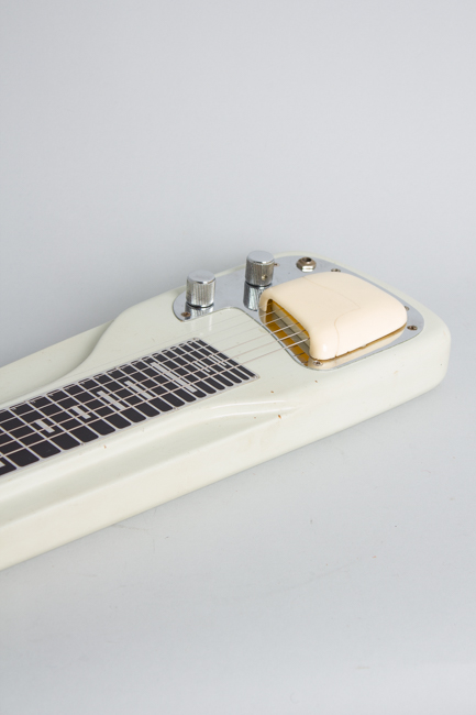  White High Steel Electric Guitar, made by Fender  (1956)