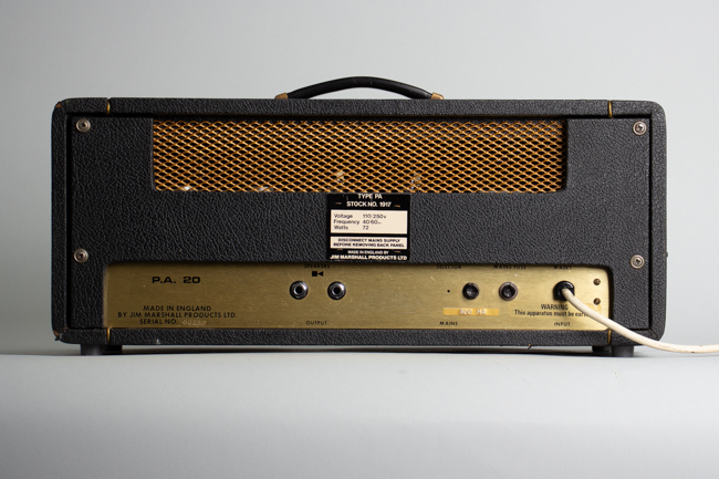 Marshall  PA-20 Model 1917 Tube Amplifier (1972)