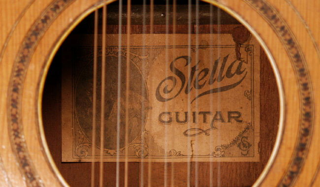  Stella Jumbo 12 String Flat Top Acoustic Guitar, made by Oscar Schmidt ,  c. 1925