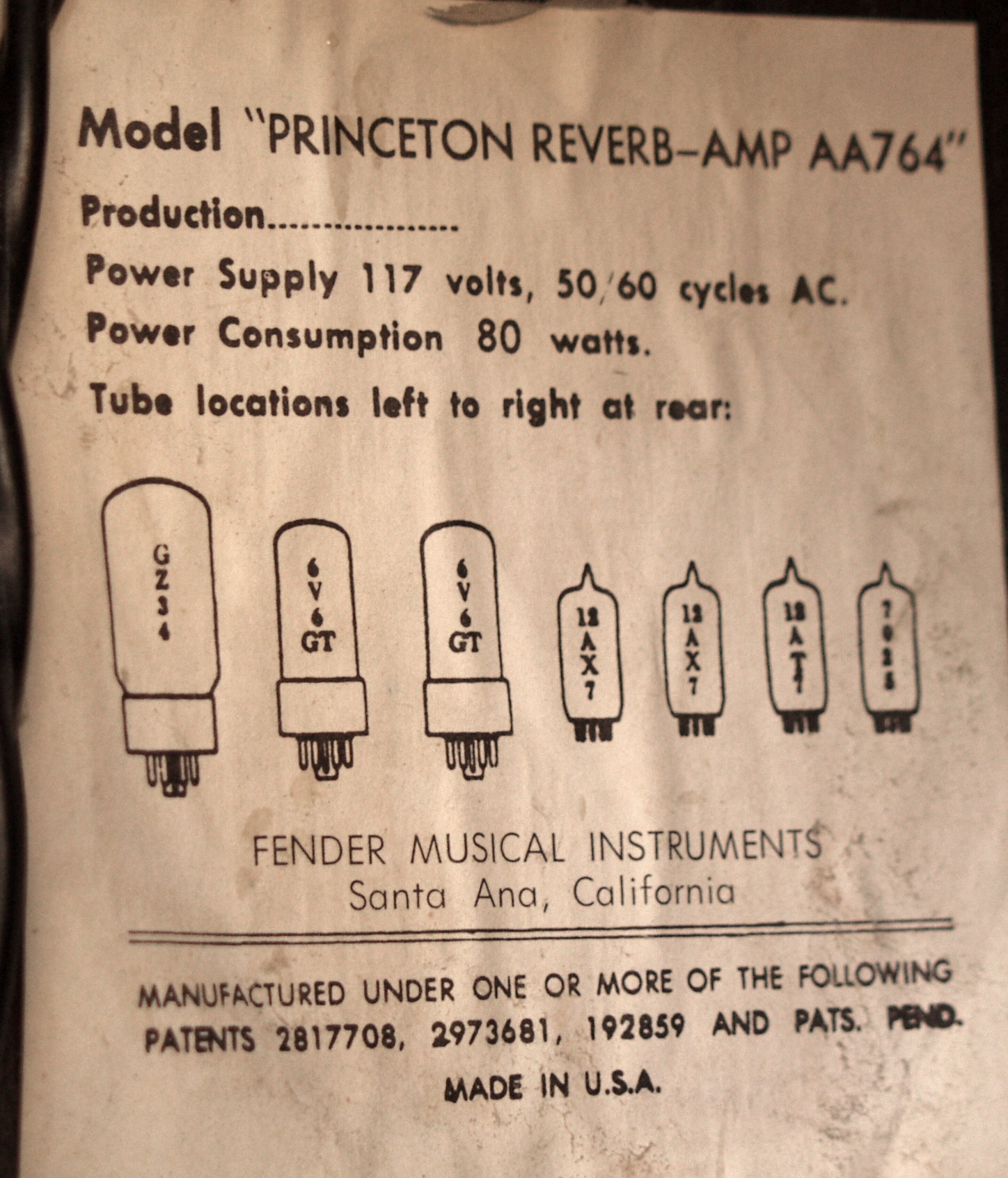 Fender Princeton Reverb Tube Amplifier (1968) | RetroFret