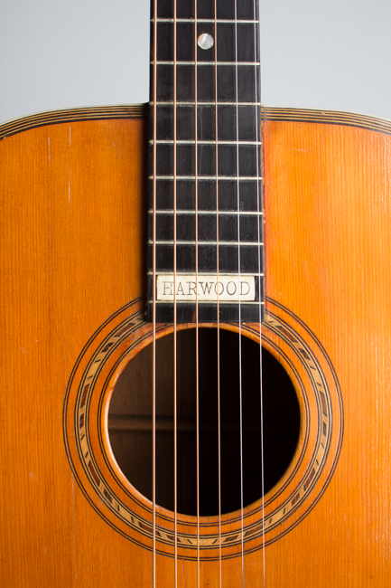 Harwood  Auditorium Special 1018 Flat Top Acoustic Guitar ,  c. 1915