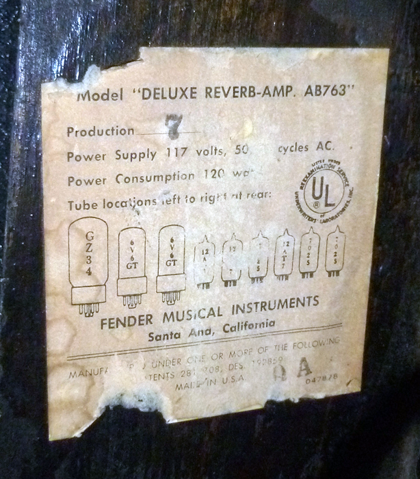 Fender  Deluxe Reverb Tube Guitar Amplifier (1967)