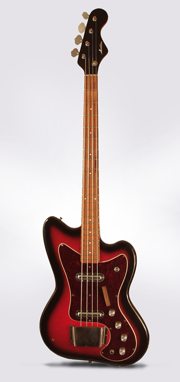  Silvertone Model 1443 Solid Body Electric Bass Guitar, made by Danelectro  (1967)