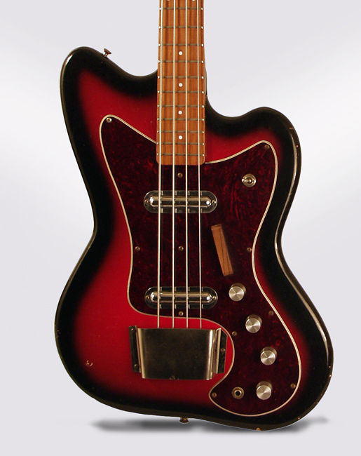  Silvertone Model 1443 Solid Body Electric Bass Guitar, made by Danelectro  (1967)