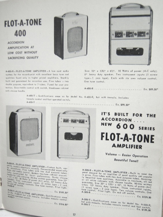 Flot-A-Tone  Model 400 Tube Amplifier (1958)