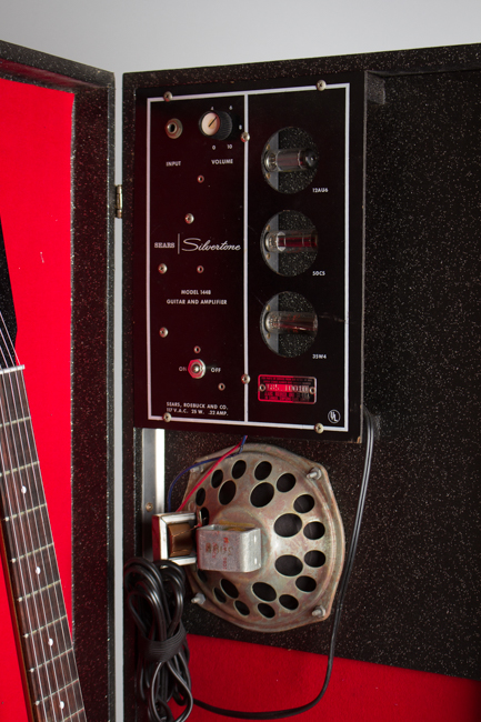  Silvertone Model 1448 "Amp-In-Case" Set Semi-Hollow Electric Guitar, made by Danelectro  (1965)