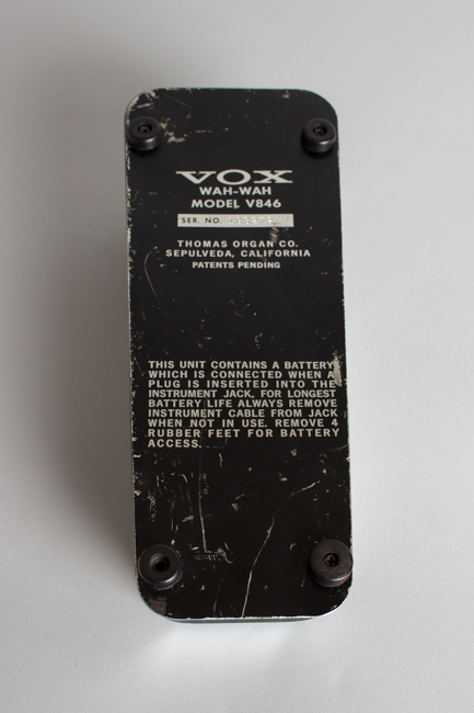 Vox  V846 Wah-Wah Pedal Effect,  c. 1970s
