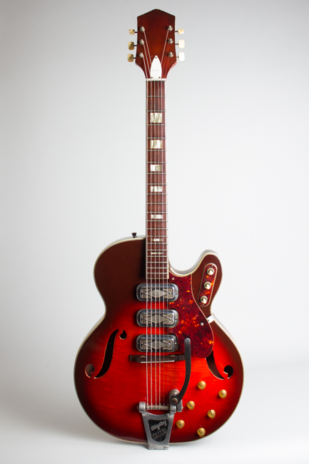  Silvertone Model 1454 Thinline Hollow Body Electric Guitar, made by Harmony  (1966)