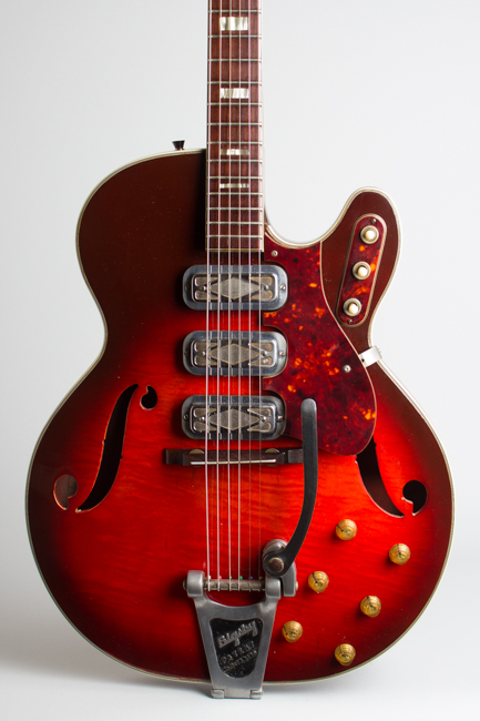  Silvertone Model 1454 Thinline Hollow Body Electric Guitar, made by Harmony  (1966)