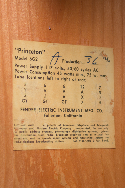 Fender  Princeton 6G2 Tube Amplifier (1961)